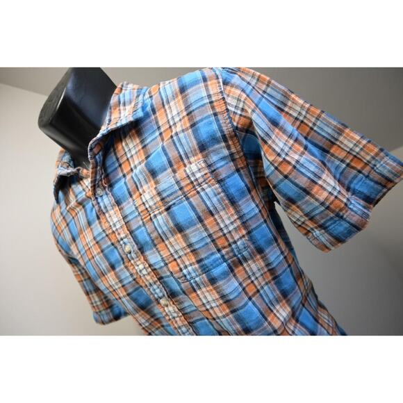 North Face Button Up Camp Shirt Casual Plaid Hiking Outdoors Mens Size Medium - Picture 1 of 8